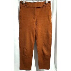 Boden Richmond 7/8 Trousers Textured Rust Orange Cotton Blend Pants Size US 8R